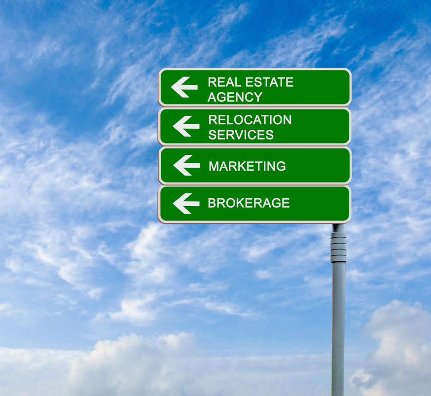 Road signs to real estate services